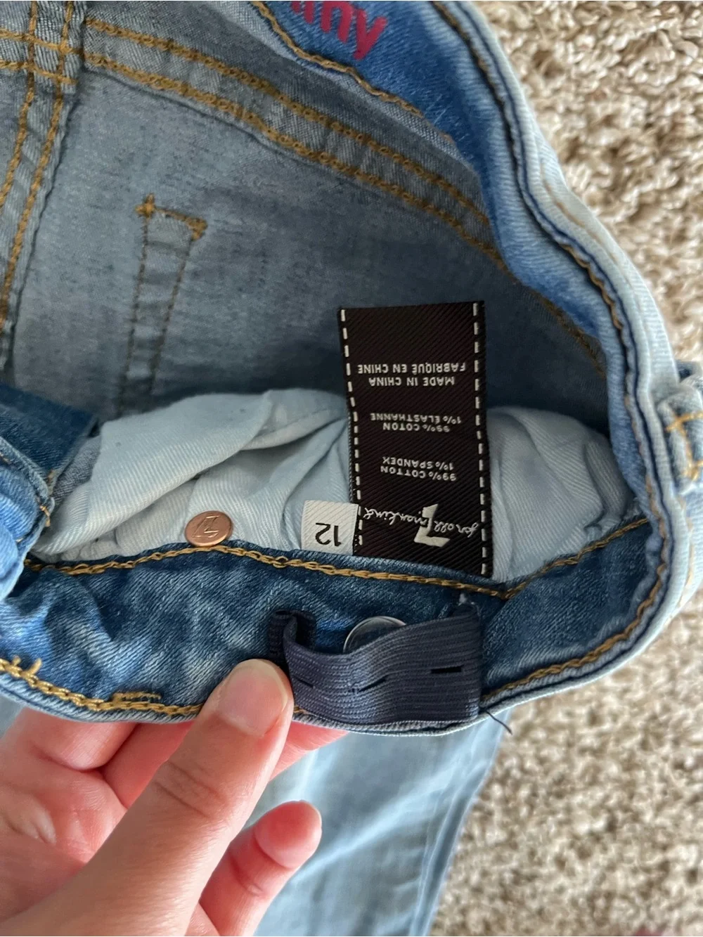 7 For All Mankind Light Blue Kids' Jeans size 12 Slimmy